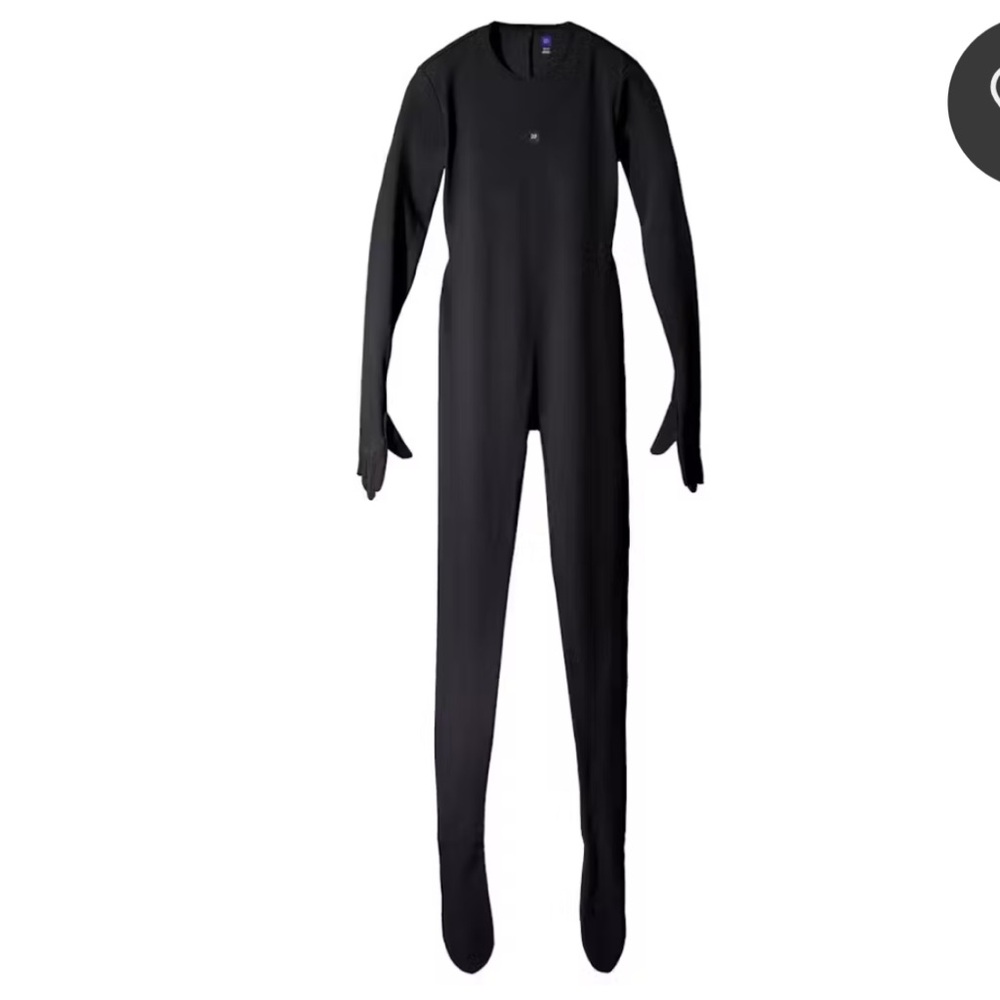 YZY GAP engineered by Balenciaga black long sleeve bodysuit/jumpsuit